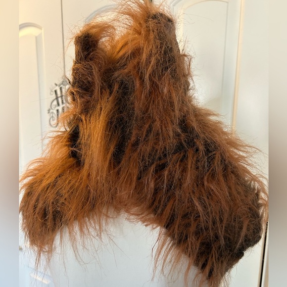 Werewolf Wolf Mask Latex Brown Hair Scary Halloween Adult One size Fits Most - Picture 6 of 7